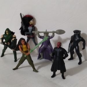 Darth Maul Action Figure, Black manta, young justice batman Raya, aquaman toys